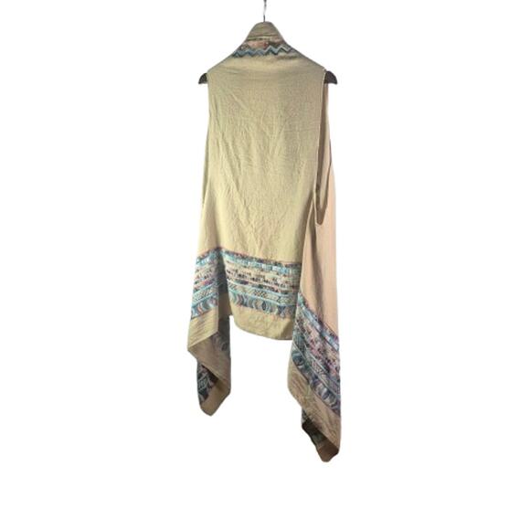 DO EVERYTHING IN LOVE Embroidered No Sleeve Boho Kimono OSFM - Picture 5 of 12